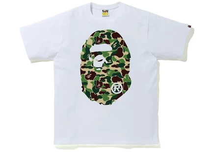 Мужская футболка Bape ABC Camo Big Ape, бело-зеленая
