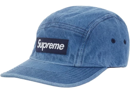 Supreme Washed Chino Twill Camp Cap (FW23) Denim denim