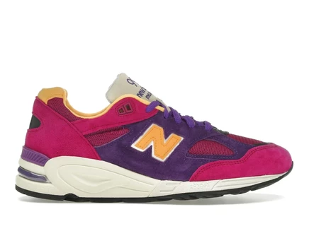 Мужские кроссовки New Balance 990v2, фиолетовые/желтые