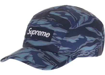 Унисекс кепка Supreme Tiger Camo Camp Cap, синяя