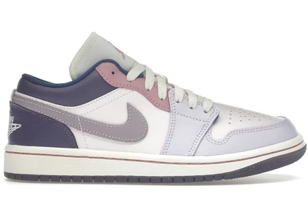 Женские кроссовки Jordan 1 Low Pastel Purple, розово-лиловые