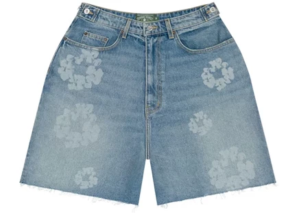 Мужские джинсовые шорты Denim Tears Laser Wreath, синие