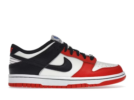 Детские кеды Nike Dunk Low EMB Chicago, бело/черно/красные