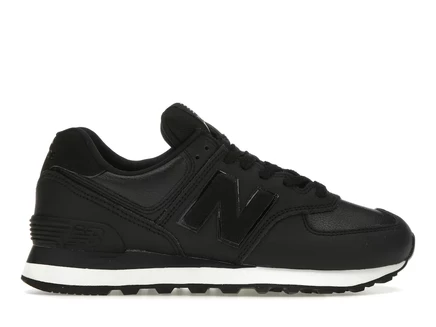 Женские кроссовки New Balance 574 кожаные, черно-белые