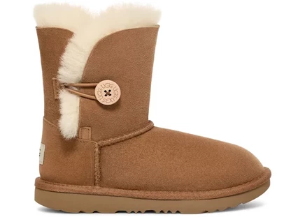 Детские угги UGG Bailey Button II, каштановые