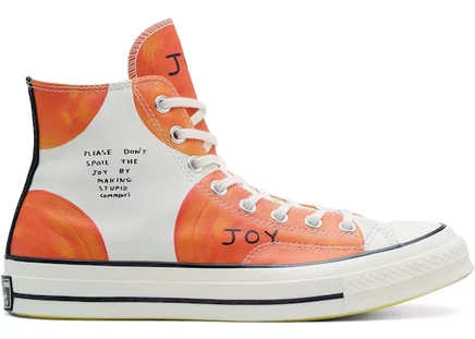 Мужские кроссовки Converse Chuck 70 Hi Marc Jacobs, бело-оранжевые