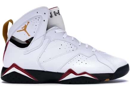 Мужские кроссовки Jordan 7 Retro Cardinal 2006, бело‑черно‑красные