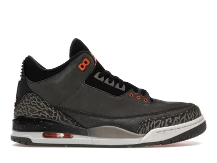 Мужские кроссовки Jordan 3 Fear Pack, черно-оранжевые