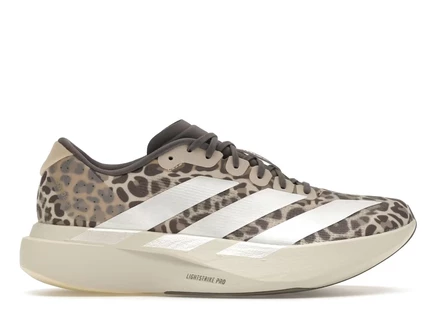 Женские кроссовки Adidas Adizero Evo SL Leopard, льняной/металлик/серый