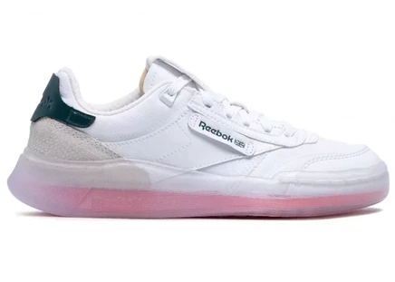 Женские кроссовки Reebok Club C Legacy, белые/коралл/зелёные