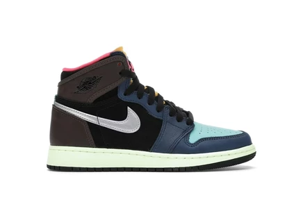 Детские кроссовки Jordan 1 Retro High Tokyo Bio Hack, разноцветные