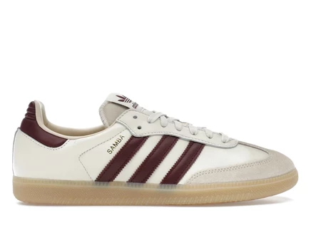 Мужские кроссовки adidas samba og, бело-бордовые