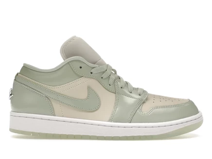 Женские кроссовки Jordan 1 Low Seafoam Sail, бело-мятные