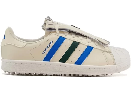 Мужские кроссовки Adidas Superstar Spikeless Rolling Links, белые/зеленые/голубые