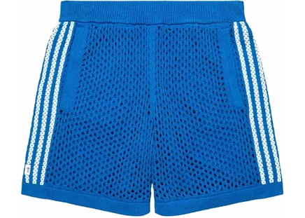 Унисекс шорты Adidas x Edison Chen вязаные, синие