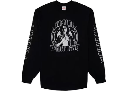 Мужской лонгслив Supreme HYSTERIC GLAMOUR, черный