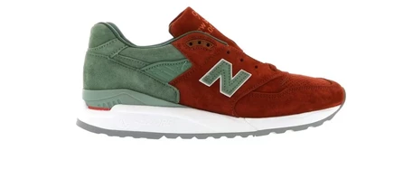 Мужские кроссовки New Balance 998 Concepts, зелено-рыжие