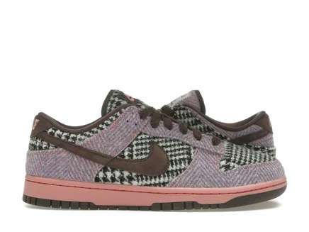 Женские кроссовки Nike Dunk Low Harris Tweed, фиолетово-розовые