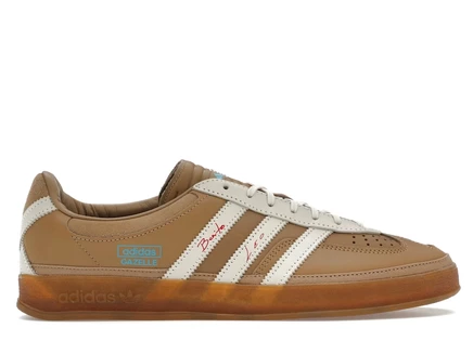 Мужские кроссовки Adidas Gazelle Bad Bunny x Messi, бежевые