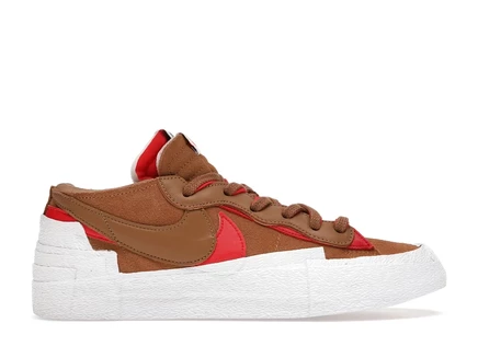 Мужские кроссовки Nike Blazer Low sacai, светло-коричневые