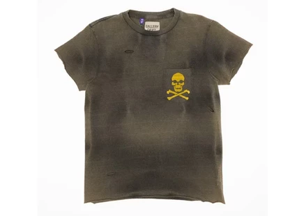 Мужская футболка Gallery Dept. Zip Tee, винтажно-черная