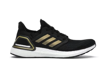 Мужские кроссовки Adidas Ultra Boost 20, черно-золотисто-белые