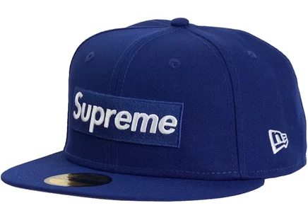 Унисекс кепка Supreme x New Era 59Fifty, тёмно‑синяя