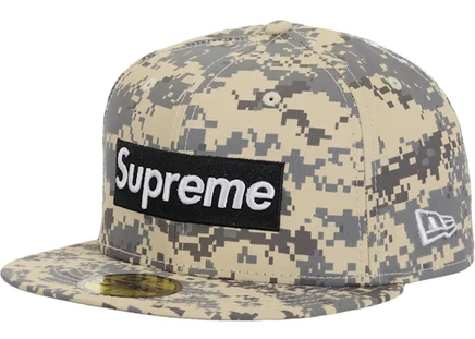Унисекс кепка Supreme MLB Teams Box Logo New Era 59Fifty, цифровой камуфляж