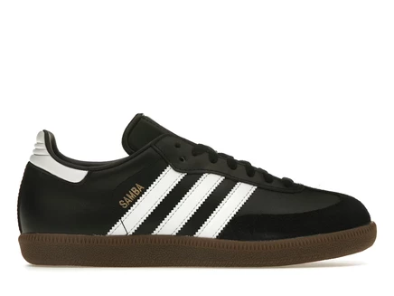 Мужские кроссовки Adidas Samba Leather, черно-белые