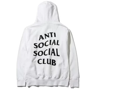 Мужское худи Anti Social Social Club Masochism, белое
