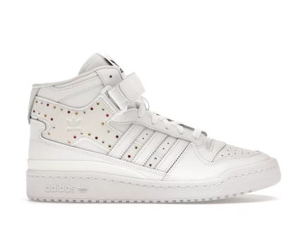 Женские кроссовки Adidas Forum Mid Swarovski, белые