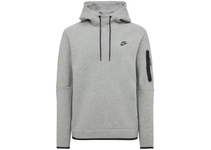 Мужское худи Nike Sportswear Tech Fleece, темно-серое меланж/черное