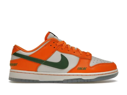 Мужские кроссовки Nike Dunk Low FAMU, оранжево-зеленые