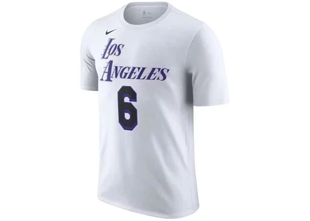 Мужская футболка Nike Lakers LeBron City Edition, белая