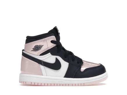 Детские кроссовки Jordan 1 Retro High OG Atmosphere, бело-розовые