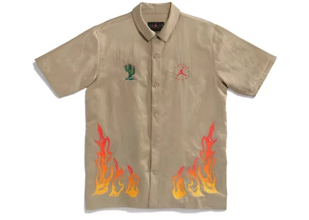 Мужская рубашка Travis Scott x Jordan, хаки/красная