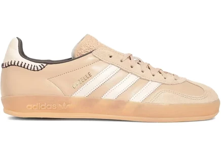 Мужские кроссовки Adidas Gazelle Indoor, бежево‑белые