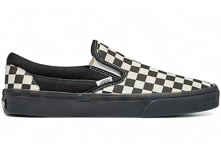 Мужские слипоны Vans Slip-On Checkerboard, черно-белые