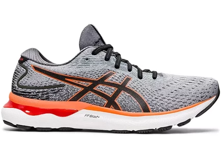 ASICS Gel-Nimbus 24 Sheet Rock Grey Shocking Orange sheet rock/shocking orange