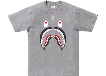 Мужская футболка Bape Shark, серая