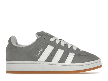 Детские кроссовки Adidas Campus, серые с коричневой подошвой