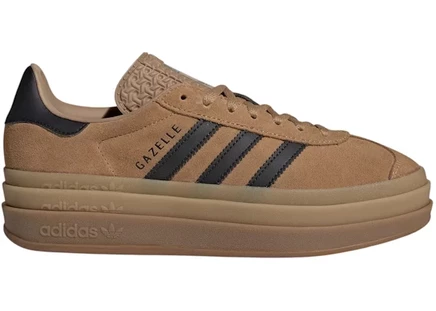 Женские кроссовки adidas Gazelle Bold Cardboard, черно‑коричневые