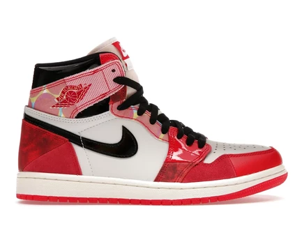Мужские кроссовки Jordan 1 Retro High OG Spider-Man, красно-черно-белые