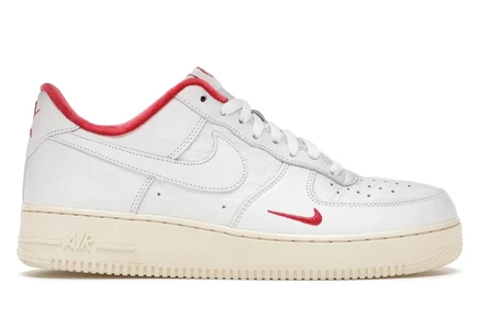 Мужские кроссовки Nike Air Force 1 KITH, бело-красные