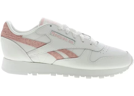 Женские кроссовки reebok classic leather, бело-оранжевые
