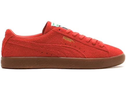 Мужские кроссовки Puma Suede VTG, красные с коричневой подошвой