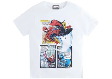 Детская футболка Kith Marvel Spider-Man New York City Vintage, белая