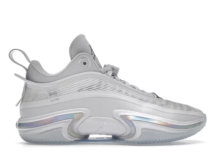 Мужские кроссовки Jordan 36 Low Pure Money, бело-серебристые