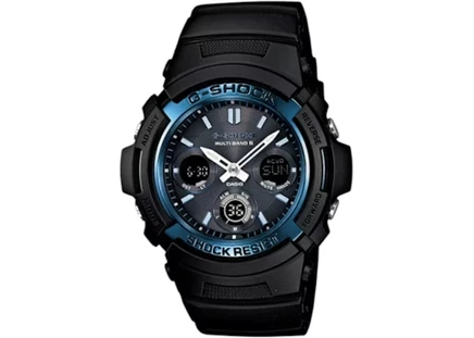 Мужские часы Casio G-Shock AWG-M100A-1A, 46 мм, черно-синий