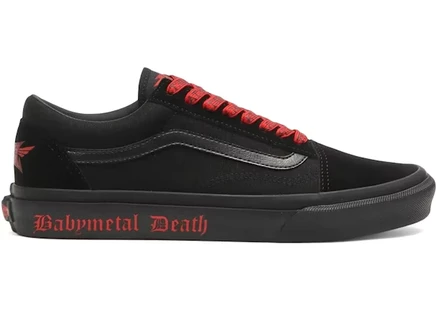 Мужские кеды Vans Old Skool BABYMETAL, черно-красные